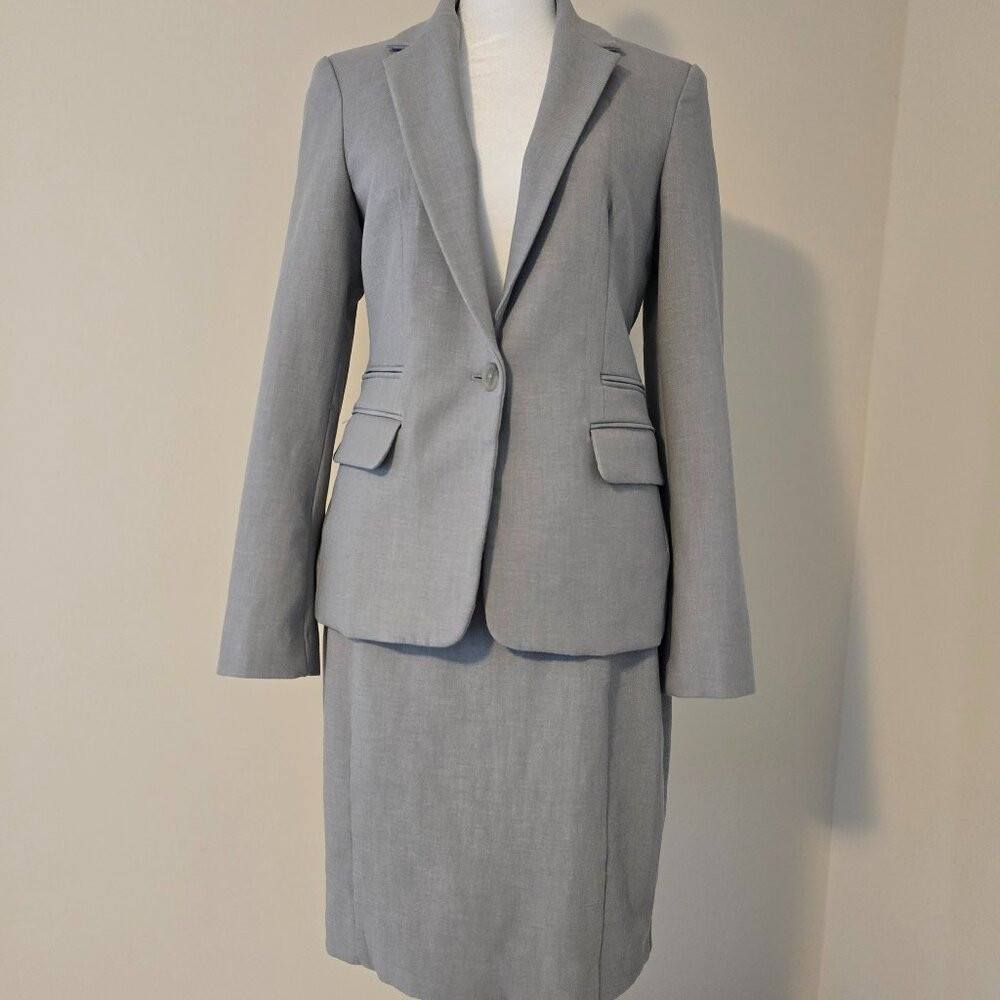 Express Gray Blazer and Skirt Set